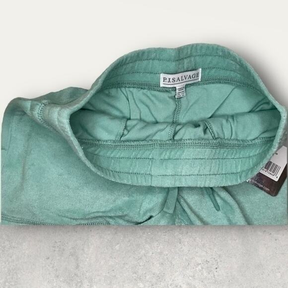 PJ Salvage Seafoam Green Terry Pajama Shorts with PocketsWomen’s XXS NEW  002 - Picture 5 of 7